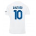 Inter Milan Lautaro Martinez #10 Voetbalkleding Uitshirt 2023-24 Korte Mouwen